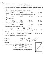 Phiếu tự học môn Toán và Tiếng Việt Lớp 3 - Phiếu số 5+6